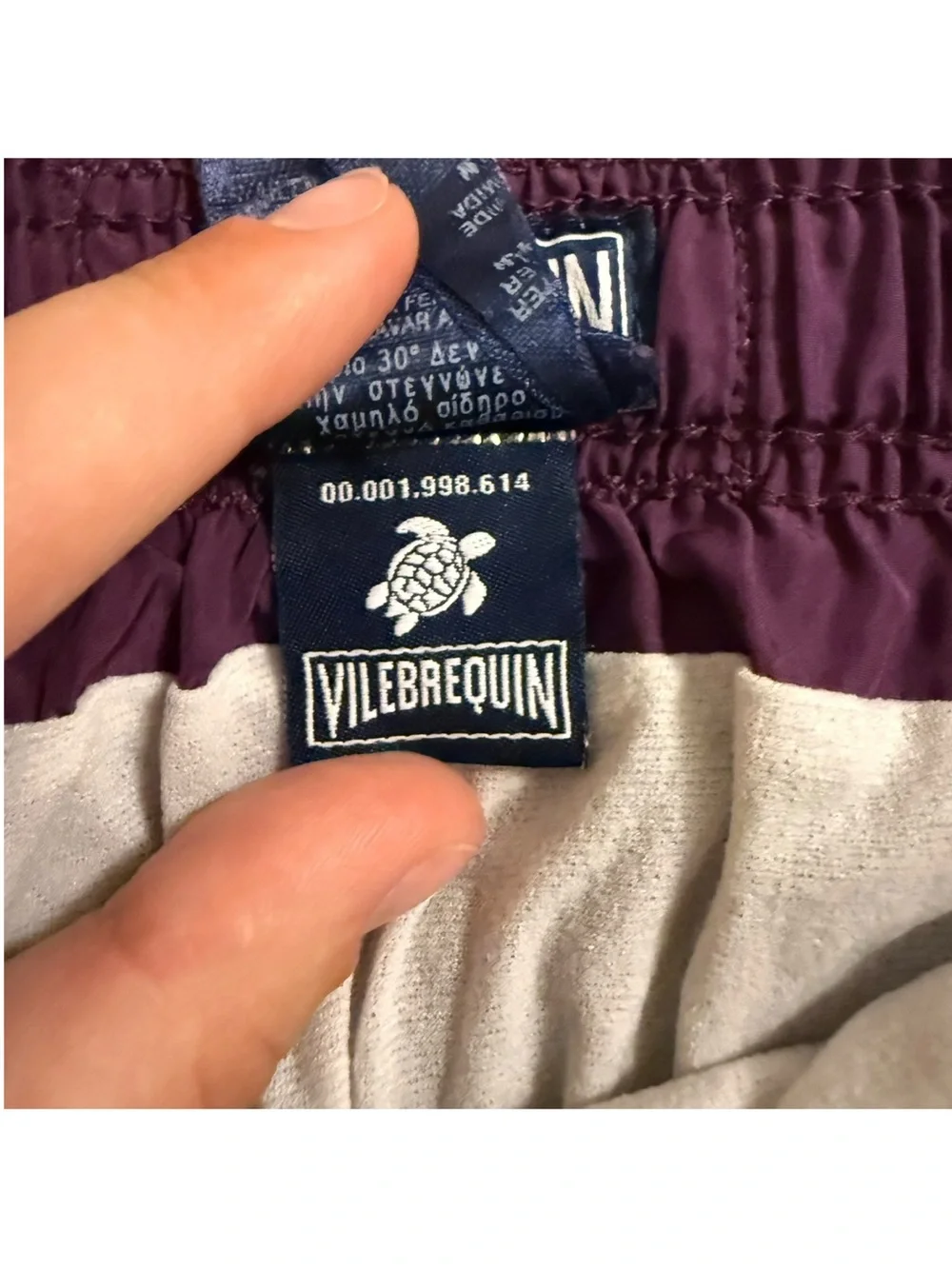 Vilebrequin Swim Trunks Boys Size 8 Solid Plum Purple
